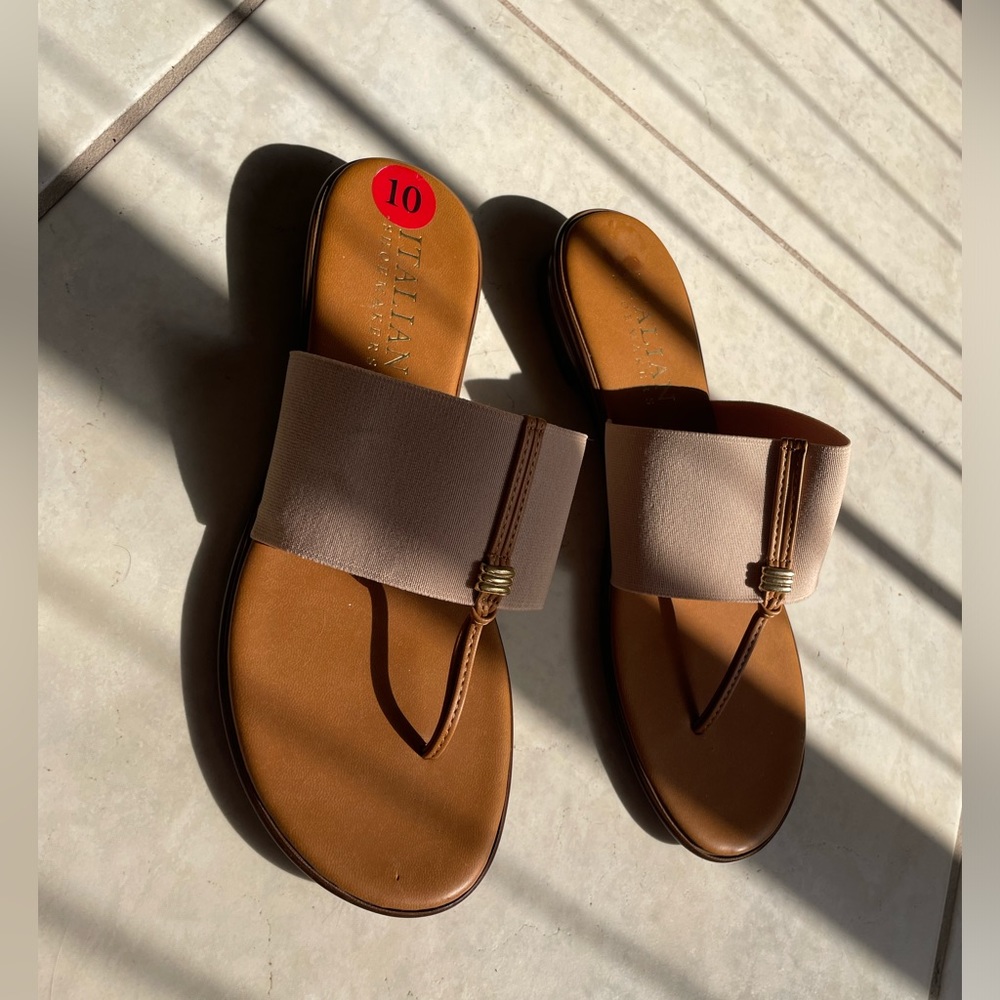 Womens Italian Shoemakers Nude/Tan/Caramel Sandals